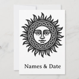 Convite Sun & Moon Mythic Invitation – Pagan, Celestial.