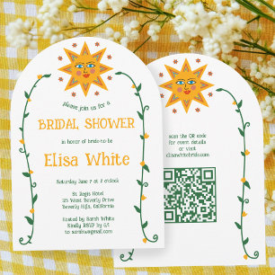 Convite Sun & Vines Arch Boho Whimy PERSONALIZADO Bridal Q