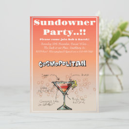 Convite Sundowner Cosmopolitan Cocktail Party