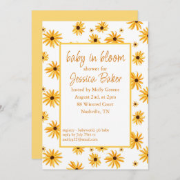Convite Sunflower Baby in Bloom Invitation