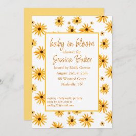 Convite Sunflower Baby in Bloom Invitation