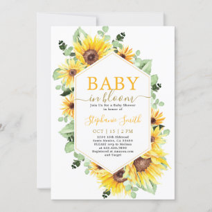 Convite Sunflower Baby in Bloom Invitation