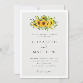 Convite Sunflower Floral All in One Weding