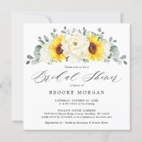 Sunflower Ivory Peony Chá de panela Floral