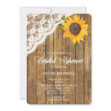 Sunflower Lace Wood Floral Chá de panela