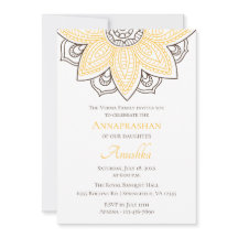 Sunflower Mandala Amarelo | Annaprashan