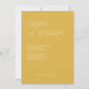 Convite Sunflower ・ Moderno Casamento de Script Minimalist