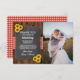 Convite Sunflower Obrigado Foto De Noivado De Madeira De C