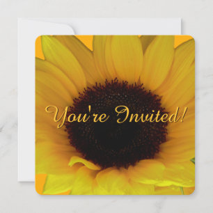 Convite Sunflower Personalize Cartão RSVP Flor