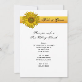 Convite Sunflower Stripe Posta Wedch Brunch