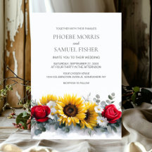 Sunflowers and Roses Floral Wedding