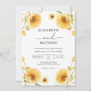 Convite Sunny Floral Archway Wedding