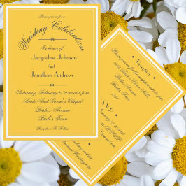 Convite Sunny Yellow All In One RSVP Email Website Casamen