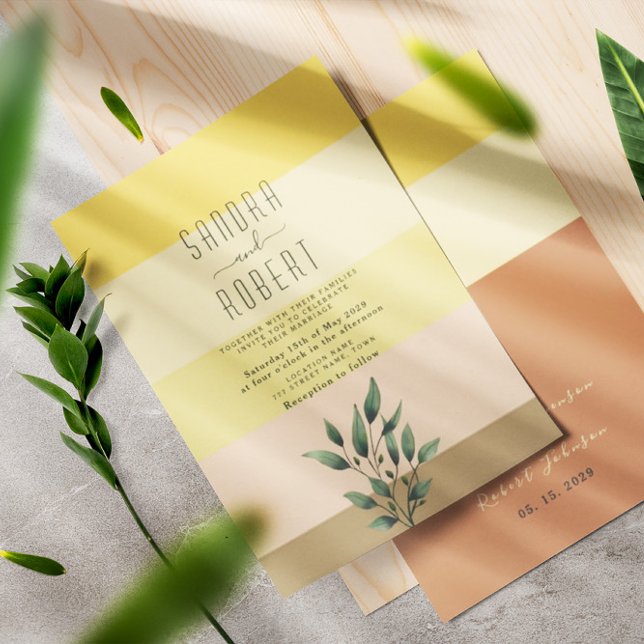 Convite Sunrise Boho Terracotta Wedding (Criador carregado)