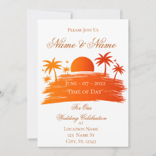 Convite Sunrise de Praia Sunset Thunder_Cove