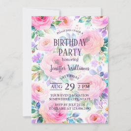 Convite Sunrise Floral Boho Custom Name Design            