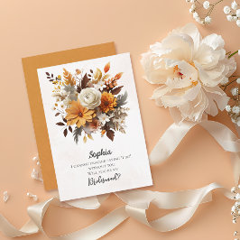 Convite Sunset Autumn Bridesmaid Proposta