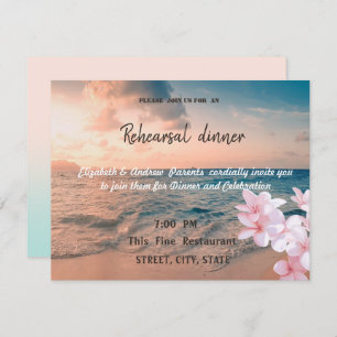 Convite Sunset Beach Weding, Janto de ensaio Plumeria