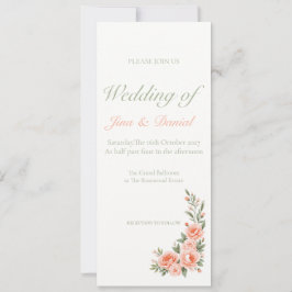 Convite Sunset Bloom - Laranja Suave