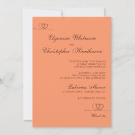 Convite Sunset Glow Elegant Chic Calligraphy Wedding
