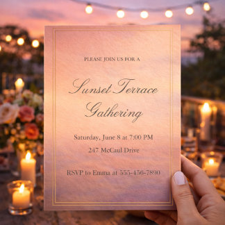 Convite Sunset Terrace Soirée Invitation