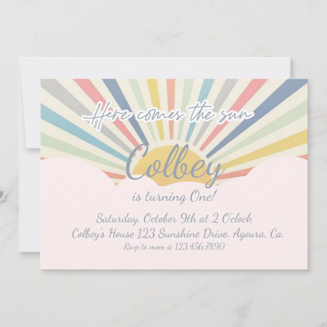 CONVITE SUNSHINE, AQUI VEM O SOL, QUALQUER IDADE, SUN PART (Frente)