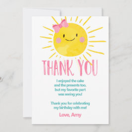 Convite Sunshine Birthday Girl verão