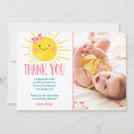 Convite Sunshine Birthday Girl verão