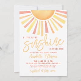 Convite Sunshine Boho Sun Baby Shower