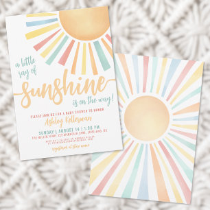 Convite Sunshine Boho Sun Chá de fraldas