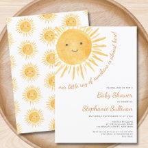 Sunshine Boho Sun Chá de fraldas Neutro por Gênero