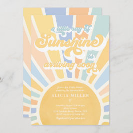 Convite Sunshine Chá de fraldas Boho Mudou Arco-Íris Com M