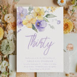 Convite Sunshine e Lavanda Floral<br><div class="desc">Convite de festas Floral de Sunshine e Lavanda Ver coleção correspondente em Niche e Nest Store</div>