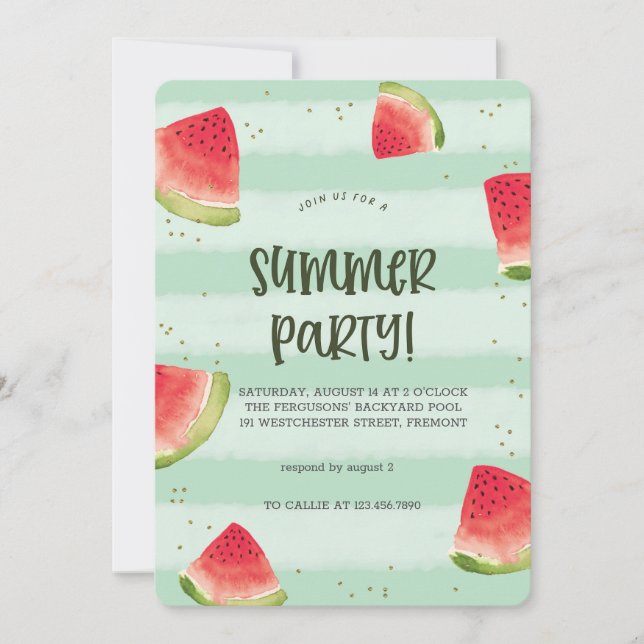 Convite Sunshine & Good Vibes Summer Party Invitation (Frente)