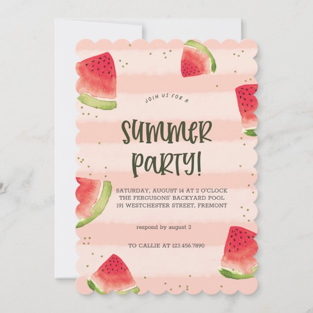 Convite Sunshine & Good Vibes Summer Party Invitation (Frente)