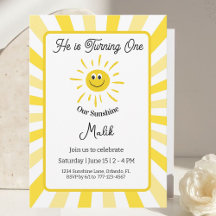 Sunshine Invitation Kids Birthday Party