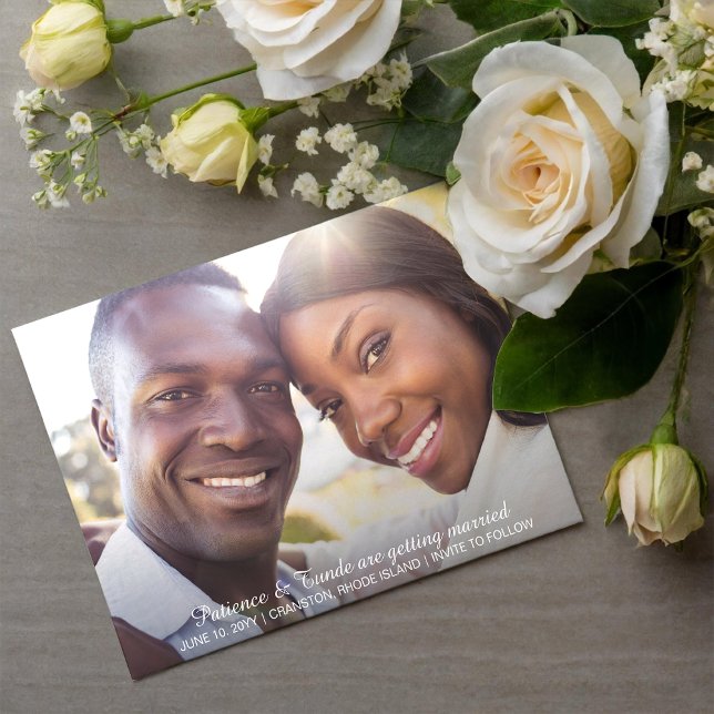 Convite Sunshine Joy Foto Casamento Salve a Data (Criador carregado)