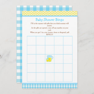 Convite Sunshine & Lemonade Blue & Yellow Bingo