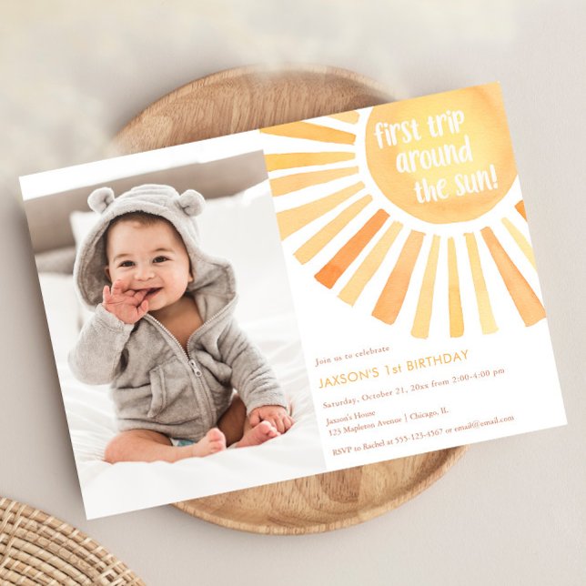 Convite Sunshine primeira viagem em torno da Sun neutra em (Criador carregado)