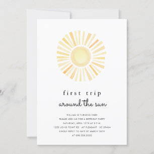 Convite Sunshine Primeira Viagem Em Torno Do Sol Uma Festa