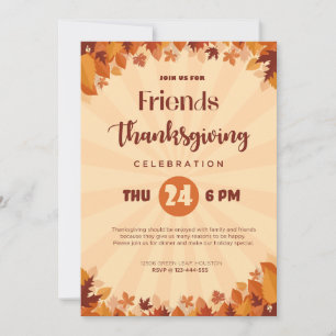 Convite Sunshine & Pumpkins Amizade na Floresta Laranja