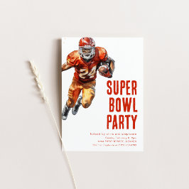 Convite Super Bowl Party Convide com jogador de futebol