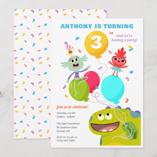 Convite Super Simples | Rhymington Confetti Birthday