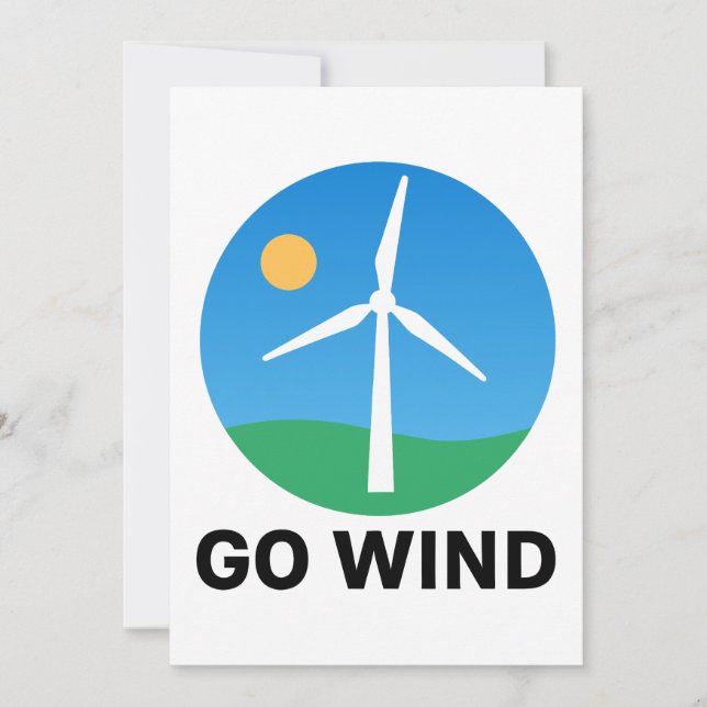 Convite Suportar energia eólica - Energia eólica Pro Clean (Frente)