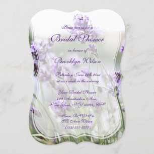 Convite Suporte do Chá de panela da Boêmia da lavanda