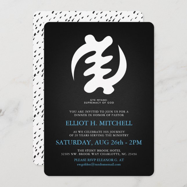 Convite Supremacia de Gye Nyame | do partido do deus | (Frente/Verso)