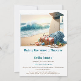 Convite Surf Beach Graduation Party Invitation