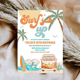 Convite Surf Birthday Party Invitation