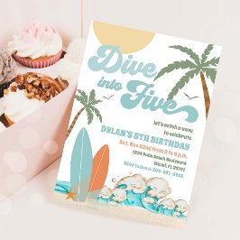 Convite Surf Birthday Party Invitation