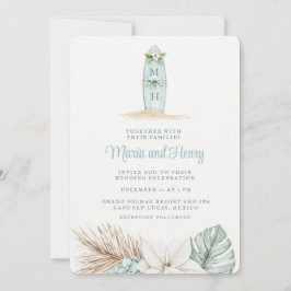 Convite Surfboard de Natal | Winter Beach Wedding